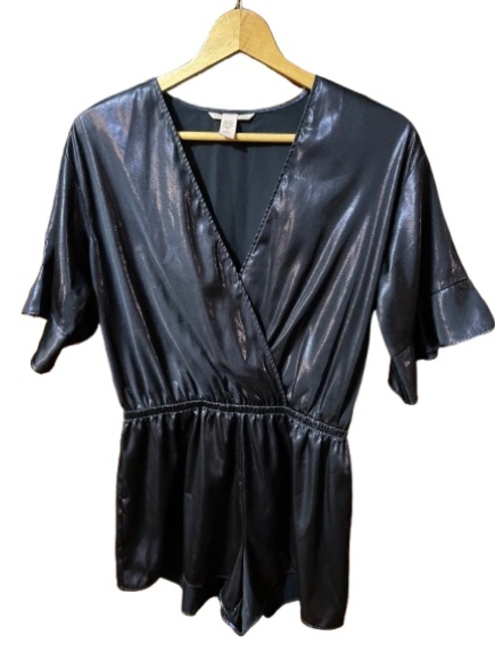 Victoria’s Secret Shimmery Navy Blue  Shorts Play Romper Women Size Medium